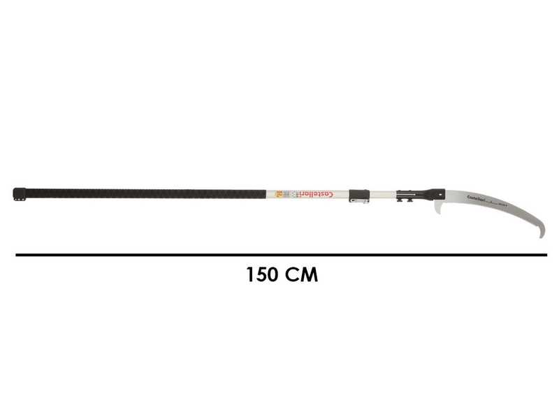 Castellari PO35P+ATO2 - Seghetto su asta ovale in alluminio - 150-240 cm - Lama da 35 cm