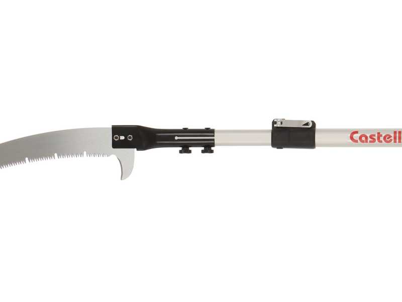 Castellari PO35PRO+ATO4 - Seghetto con denti &quot;U&quot; su asta ovale in alluminio - 230-390 cm - Lama da 35 cm
