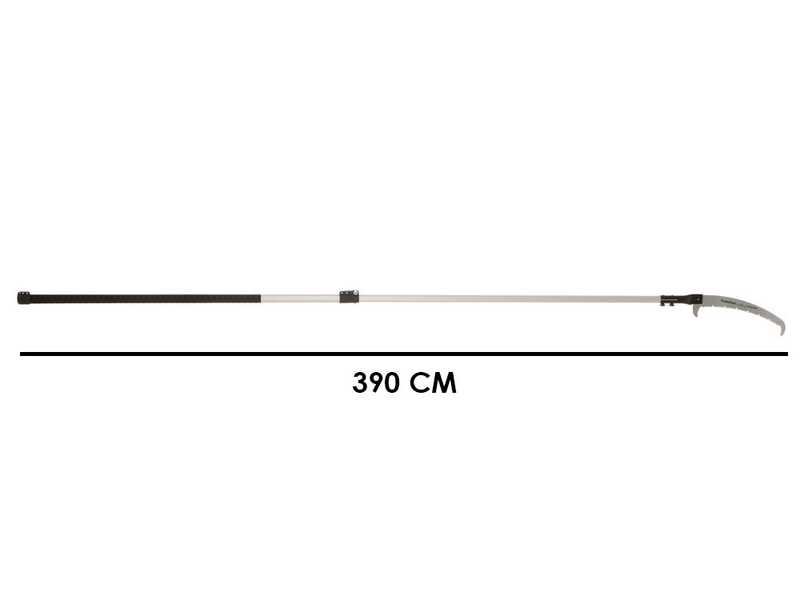 Castellari PO35PRO+ATO4 - Seghetto con denti &quot;U&quot; su asta ovale in alluminio - 230-390 cm - Lama da 35 cm