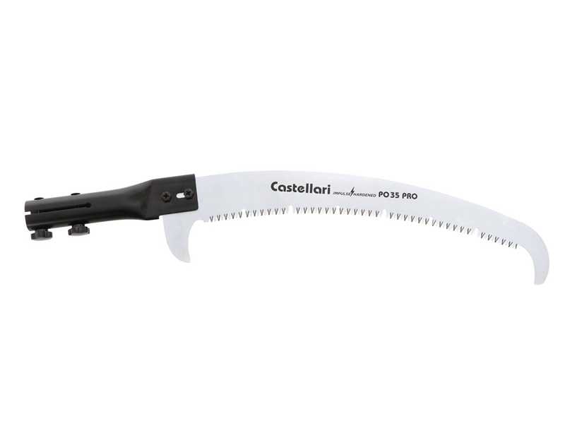 Castellari PO35PRO+ATO4 - Seghetto con denti &quot;U&quot; su asta ovale in alluminio - 230-390 cm - Lama da 35 cm