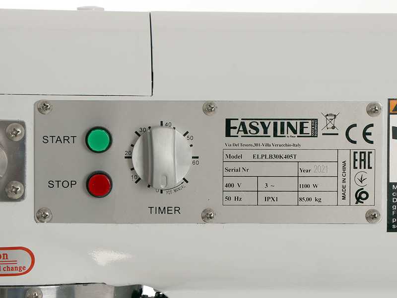 OUTLET - UTILIZZATO PER PROVA - FIMAR EASYLINE B30K - Impastatrice planetaria professionale - Trifase - Vasca INOX da 30 litri