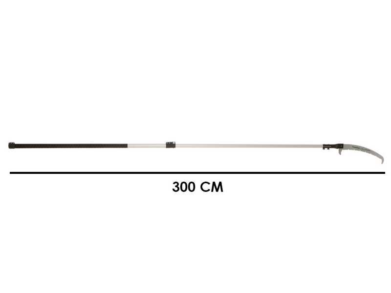 Castellari PO35PRO+ATO3 - Seghetto con denti &quot;U&quot; su asta ovale in alluminio - 180-300 cm - Lama da 35 cm