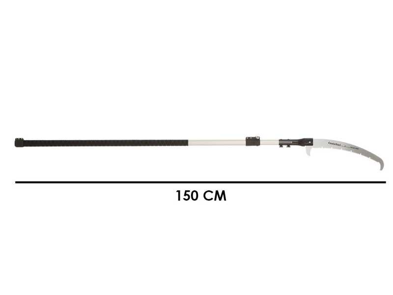 Castellari PO35PRO+ATO2 - Seghetto con denti &quot;U&quot; su asta ovale in alluminio - 150-240 cm - Lama da 35 cm