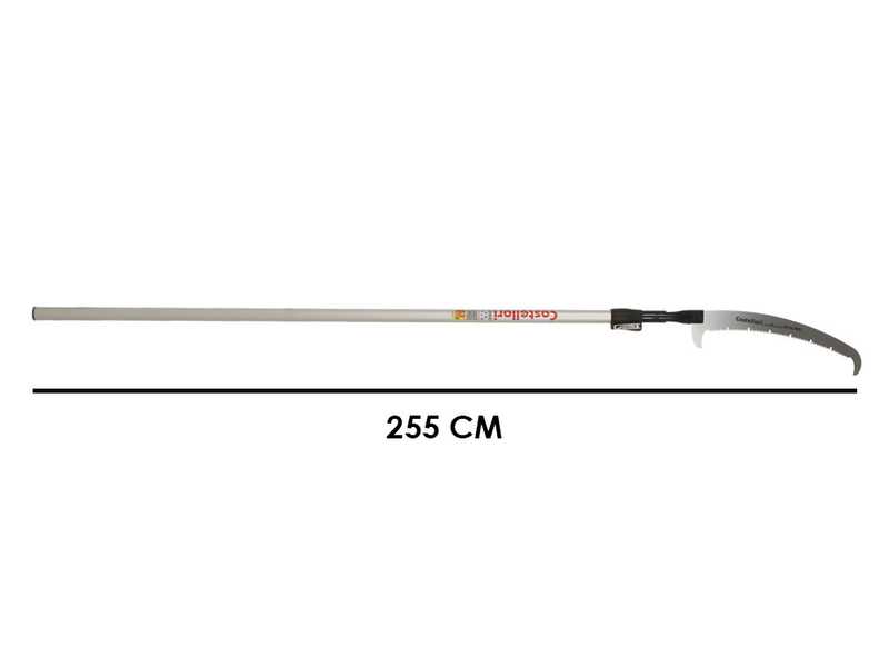 Castellari PS35PRO+AT4 - Seghetto con denti &quot;U&quot; su asta in alluminio - 255-415 cm - Lama da 35 cm