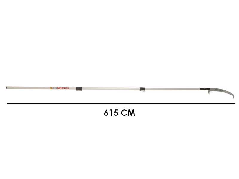 Castellari PS35PRO+AT6 - Seghetto con denti &quot;U&quot; su asta in alluminio - 265-615 cm - Lama da 35 cm