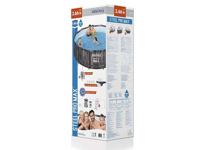 Bestway Steel Pro Max 5614X - &Oslash;366x100 cm - Piscina Rotonda