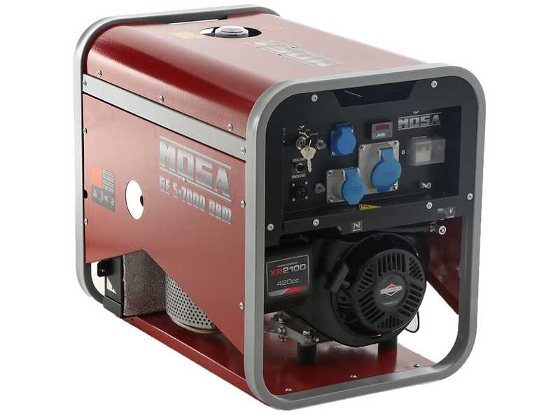 OUTLET - DIFETTI ESTETICI - MOSA GE S-7000 BBM AVR EAS - Generatore di corrente a benzina con AVR e avv.elettrico 6.5 kW - Continua 5.4 kW Monofase