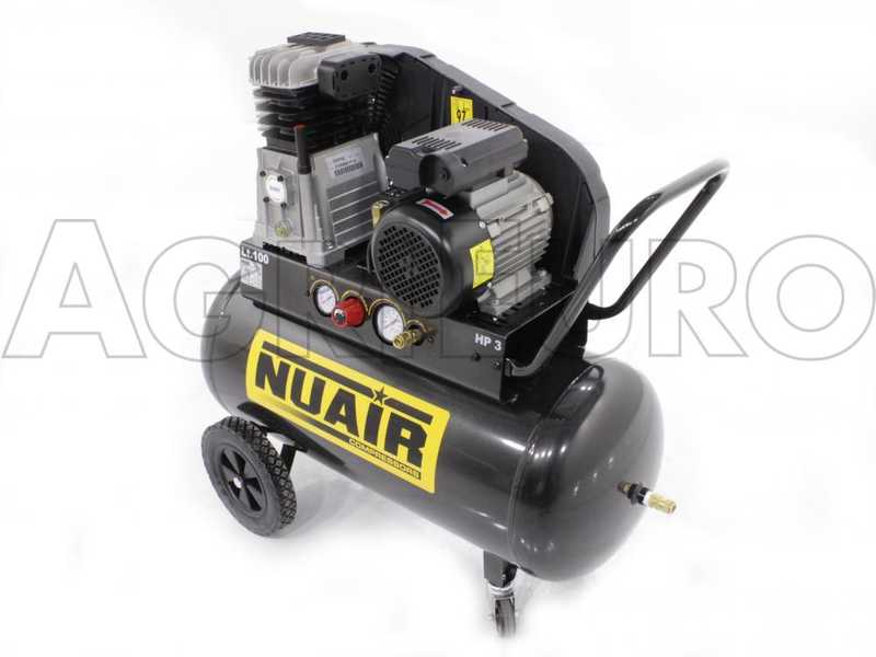 OUTLET - DIFETTI ESTETICI - Nuair B 3800B/3M/100 TECH - Compressore aria elettrico a cinghia - motore 3 HP - 100 lt