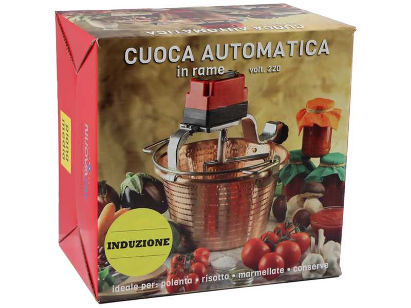 OUTLET - PICCOLI DIFETTI ESTETICI - NuovaFac Cuoca Automatica - Paiolo elettrico in rame martellato a induzione - 9L - 24W