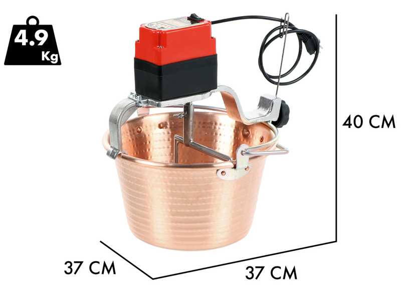 OUTLET - PICCOLI DIFETTI ESTETICI - NuovaFac Cuoca Automatica - Paiolo elettrico in rame martellato a induzione - 9L - 24W