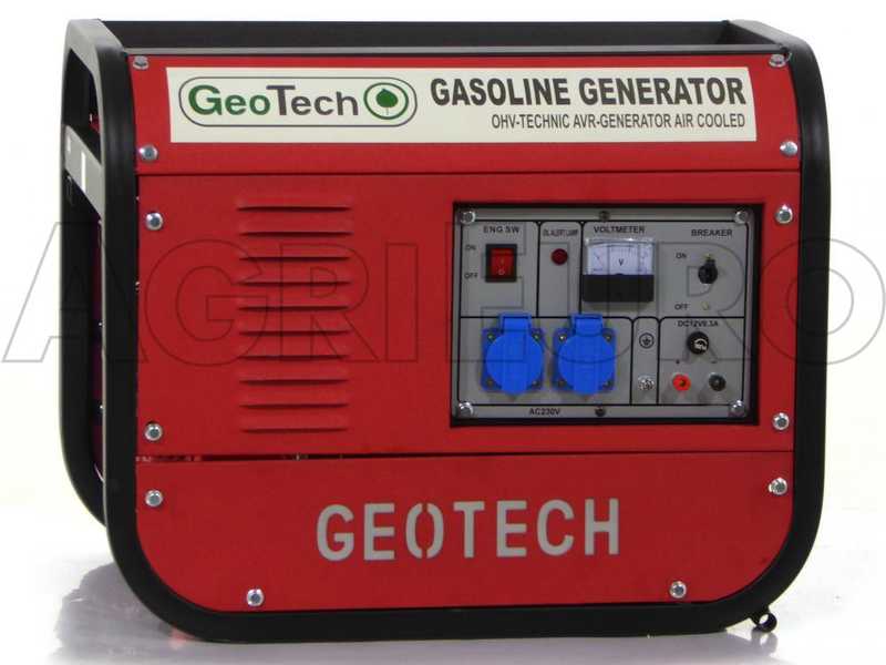 OUTLET - DIFETTI ESTETICI - GeoTech GGSA3000 - Generatore di corrente con AVR 2.7 kW - Continua 2.5 kW Monofase