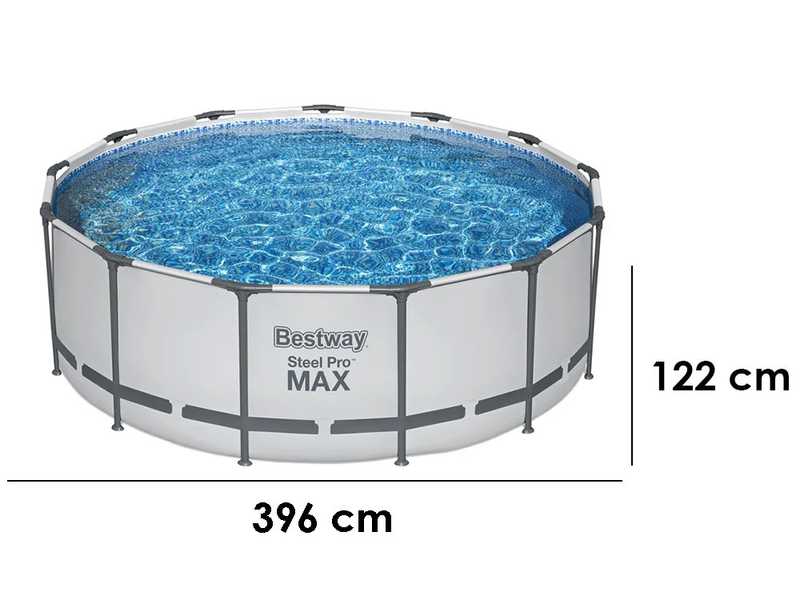 Bestway Steel Pro Max 5618W - &Oslash;396x122 cm - Piscina Rotonda