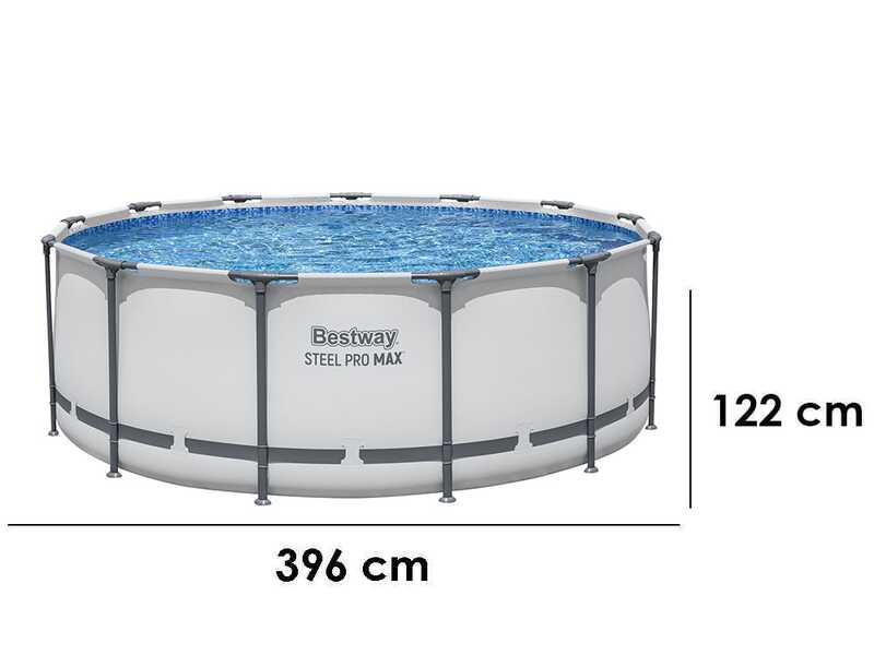 Bestway Steel Pro Max 5618W - &Oslash;396x122 cm - Piscina Rotonda