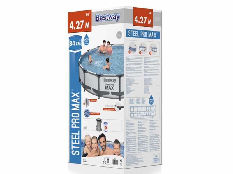 Bestway Steel Pro Max 56595 - &Oslash;427x84 cm - Piscina Rotonda