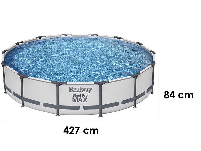 Bestway Steel Pro Max 56595 - &Oslash;427x84 cm - Piscina Rotonda