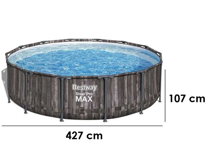 Bestway Steel Pro Max 5614Z - &Oslash;427x107 cm - Piscina Rotonda