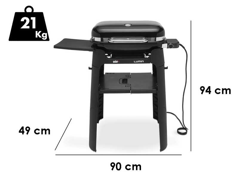 Weber Lumin con stand - Barbecue elettrico portatile