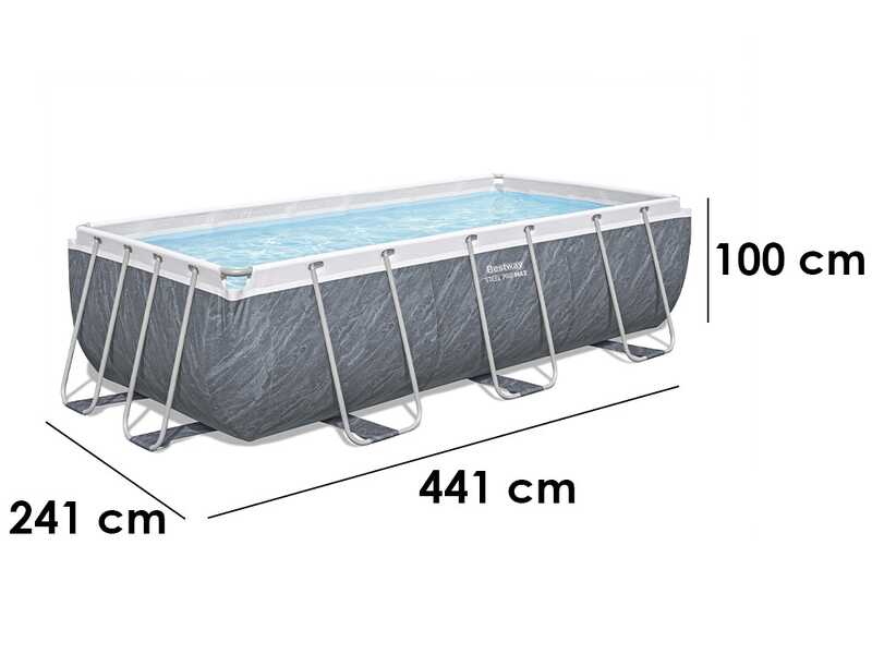 Bestway Steel Pro Max 56721 - Piscina fuori terra per 5-6 Persone