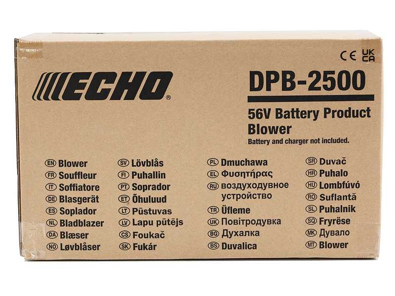 Echo DPB 2500 - Soffiatore a batteria - 56V - SENZA BATTERIE E CARICABATTERIE