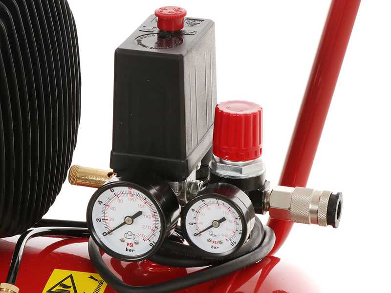 OUTLET - PICCOLI DIFETTI ESTETICI - Compressore aria elettrico carrellato FINI Amico 25/SF2500 - Motore 2 HP - 24 lt