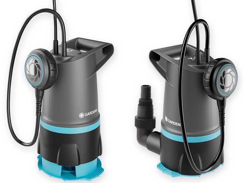 Gardena 20000 BASIC - Pompa sommersa elettrica 2 in 1 per acque chiare e sporche - Galleggiante integrato