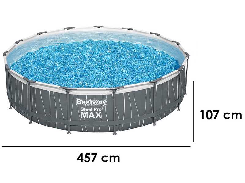Bestway Steel Pro Max 561GD - &Oslash;457x107 cm - Piscina Rotonda