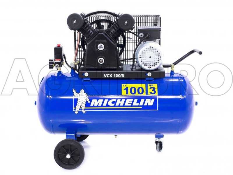 OUTLET - PICCOLI DIFETTI ESTETICI - Michelin VCX 100-3 - Compressore elettrico a cinghia motore 3 HP - 100 lt