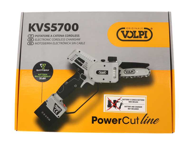 Volpi KVS5700 - Potatore a batteria manuale - SENZA BATTERIE E CARICABATTERIE