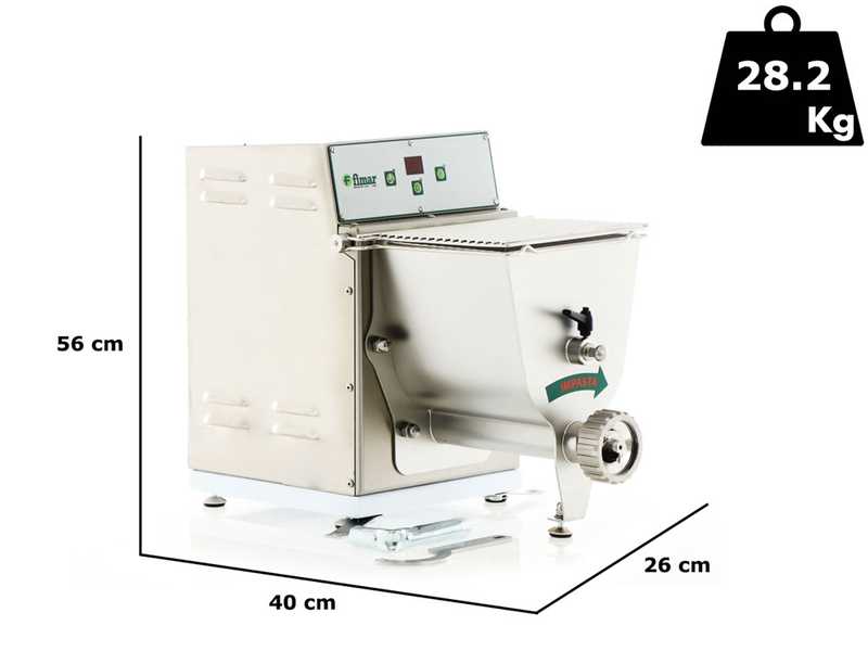 OUTLET - UTILIZZATO PER PROVA - Fimar PF25E - Macchina per la pasta professionale 2 in 1 - Impasta ed estrude