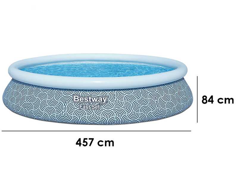 Bestway Fast Set 57313 - &Oslash;457x84 cm - Piscina gonfiabile + Pompa filtro 29 W
