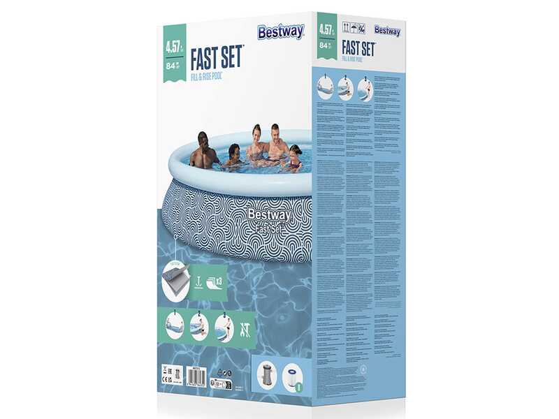 Bestway Fast Set 57313 - Piscina gonfiabile + Pompa filtro 29 W