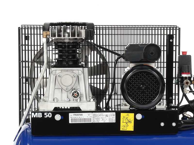 Michelin MB 50/268 MC - Compressore aria elettrico a cinghia - Motore 2 HP - 50 lt