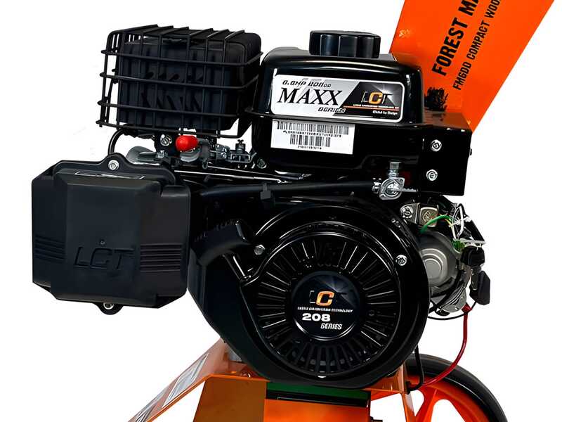 Forest Master FM6DDES-MUL - Biotrituratore a scoppio - Motore a benzina LCT da 7 HP - Avviamento elettrico