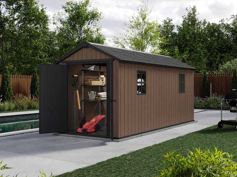 Keter Newton plus 7515/1575 - Casetta da giardino - Con porta doppia anta e finestre