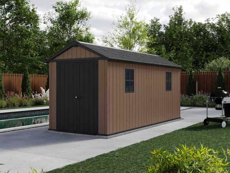 Keter Newton plus 7515/1575 - Casetta da giardino - Con porta doppia anta e finestre