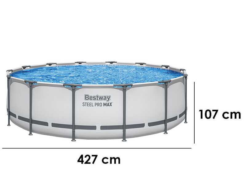 Bestway Steel Pro Max 56950 - &Oslash;427x107 cm - Piscina Rotonda per 7-8 Persone