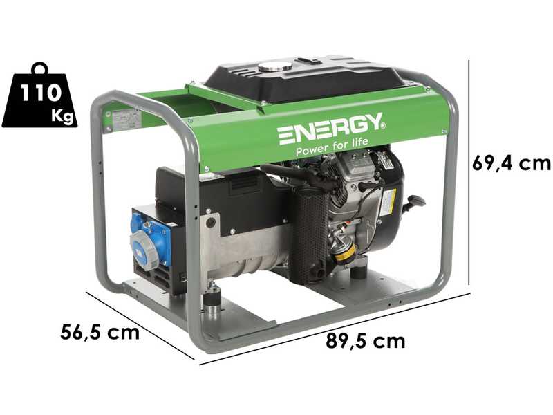 Energy EY-12MB AVR - Generatore di corrente a benzina con AVR 9,5 kW - Continua 8,5 Monofase