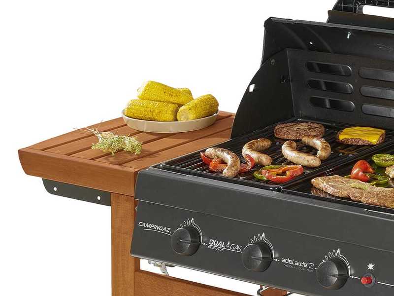 Campingaz Adelaide 3 Woody L Dual Gas - Barbecue a gas o metano