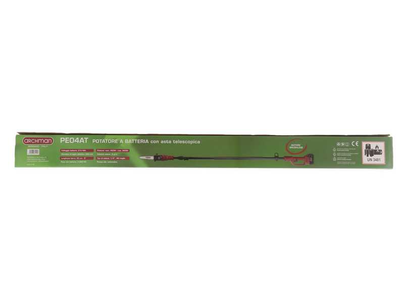 Archman PE04AT - Potatore a batteria su asta telescopica - 180-270 cm - 2x 21V 4Ah