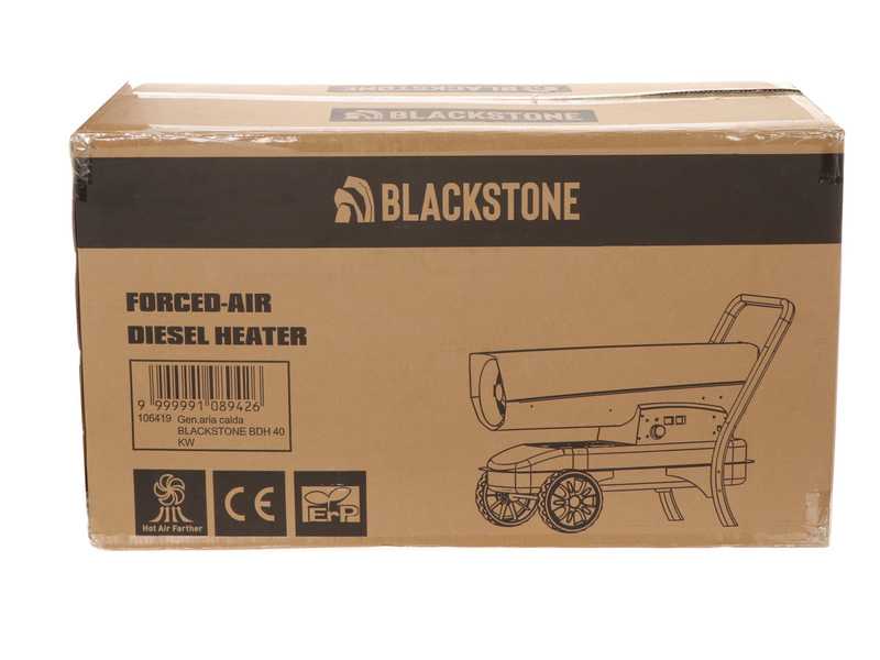 OUTLET - UTILIZZATO PER PROVA - BlackStone BDH - Generatore di aria calda diesel - A combustione diretta - 40 KW