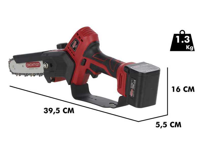 Archman PE03 - Potatore manuale a batteria - 2x 16.8V 2-4Ah
