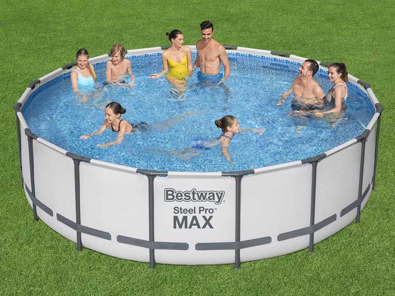 Bestway Steel Pro Max 5612Z - &Oslash;488x122 cm - Piscina Rotonda per 9-10 Persone