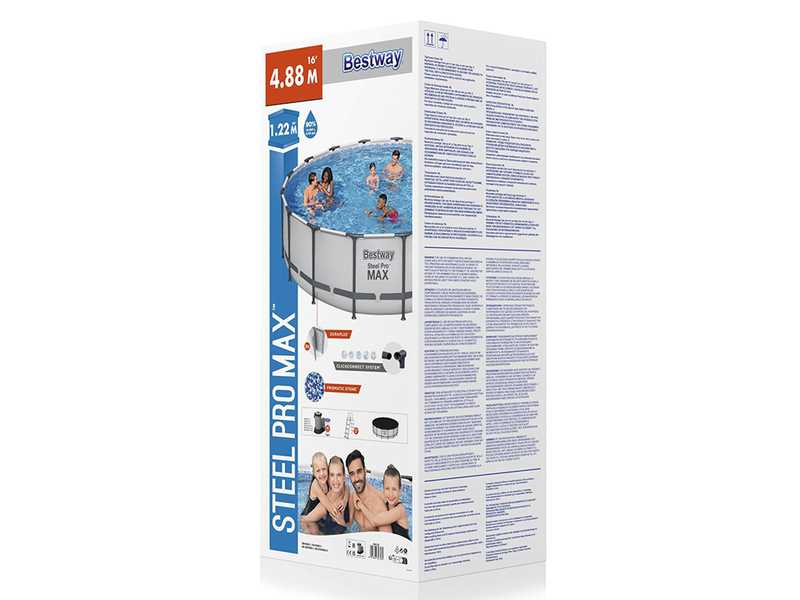 Bestway Steel Pro Max 5612Z - Piscina Rotonda per 9-10 Persone