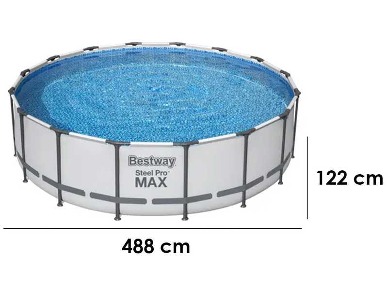 Bestway Steel Pro Max 5612Z - Piscina Rotonda per 9-10 Persone