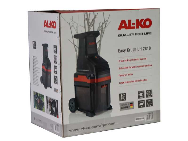 OUTLET - DIFETTI ESTETICI - AL-KO Easy Crush LH 2810 - Biotrituratore elettrico - taglio con rulli - diametro max taglio 42 mm