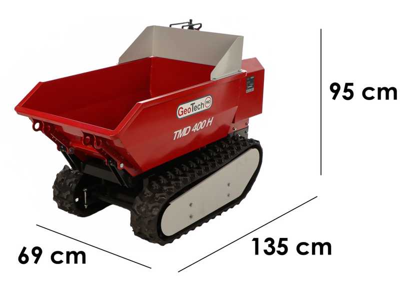 OUTLET - UTILIZZATO PER PROVA - GeoTech-Pro TMD 400 H - Motocarriola a batteria 48V 15Ah con ribaltamento idraulico