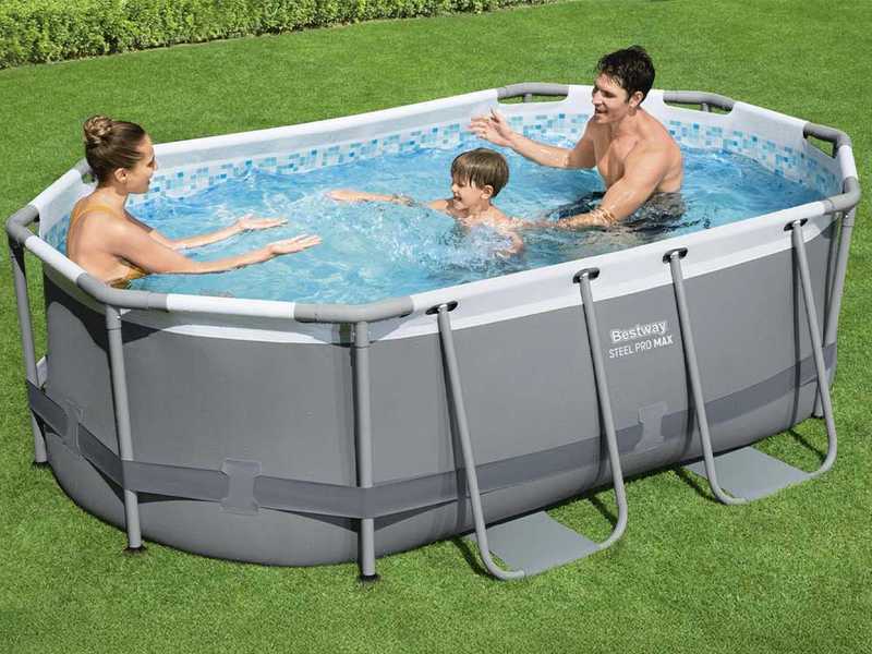 Bestway Steel Pro Max 5614A - Piscina Ovale + Pompa filtro 16 W