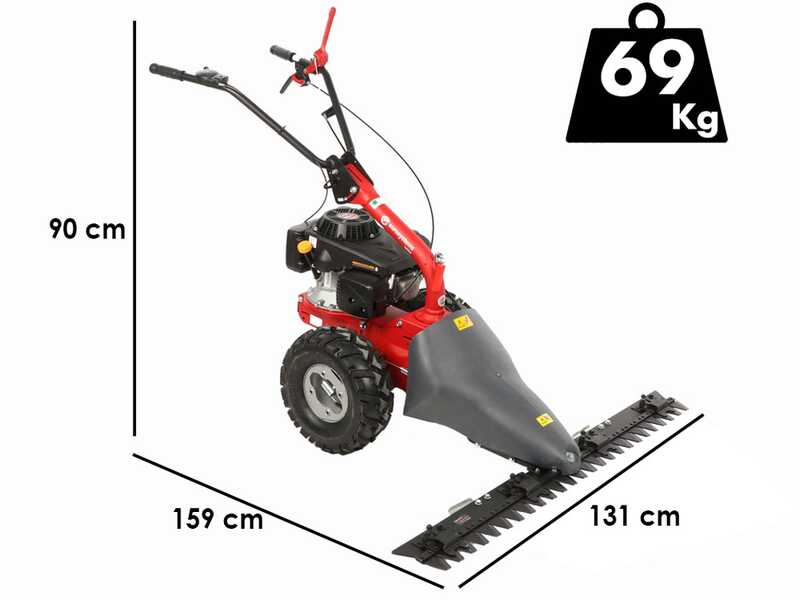 Eurosystems M310 - Motofalciatrice bilama - Larghezza di taglio 127 cm - Loncin 196 OHV