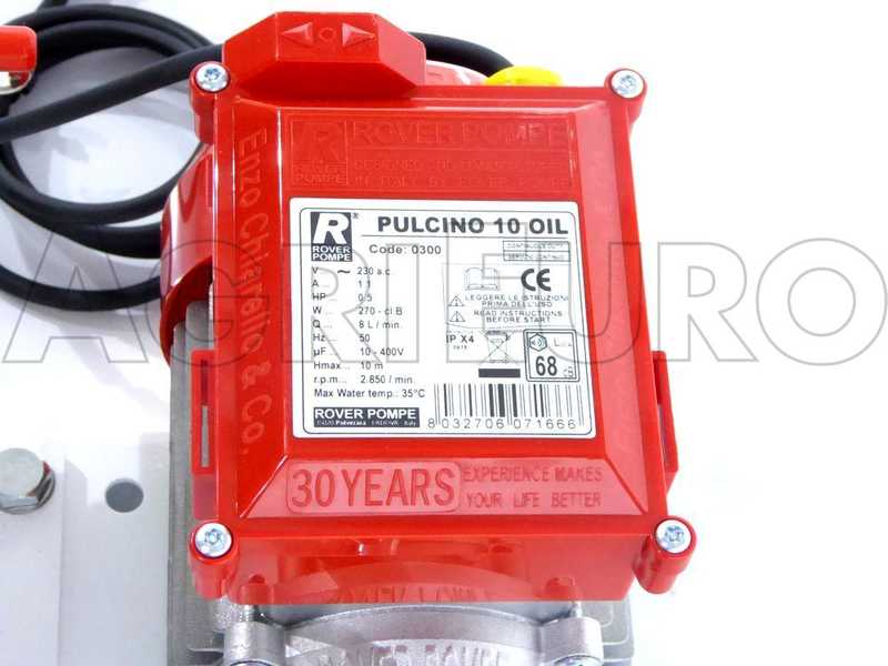 OUTLET - SENZA IMBALLO ORIGINALE -  Rover Pulcino 10 - Filtro per olio a cartoni e piastre-pompa OIL specifica per filtrare olio
