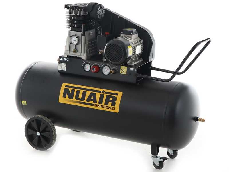 OUTLET - PICCOLI DIFETTI ESTETICI - Nuair B3800B/4CT/200 Tech-Pro - Compressore aria elettrico monofase a cinghia - Motore 4 HP - 200 lt